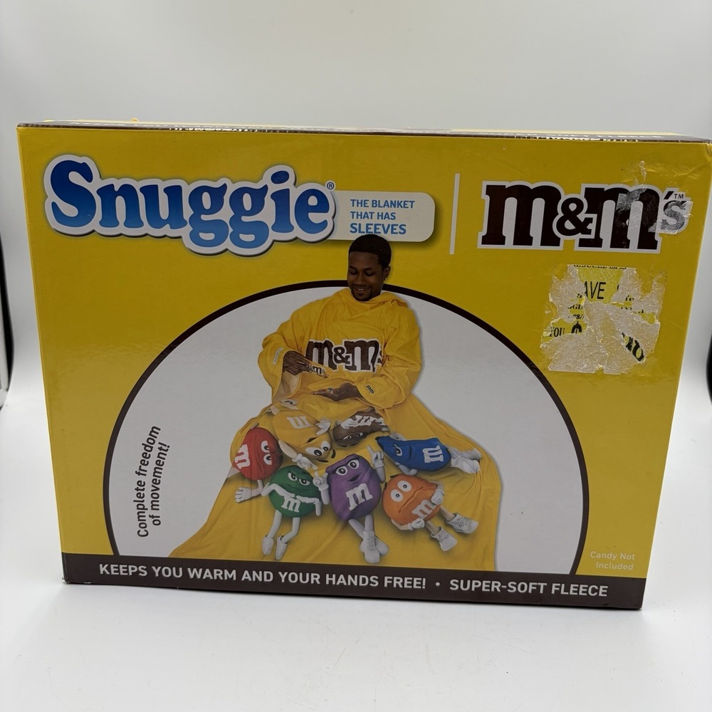 M&M's Character Snuggie The Blanket that‎ has Sleeves M&M's Mars Candy 71"x 54"